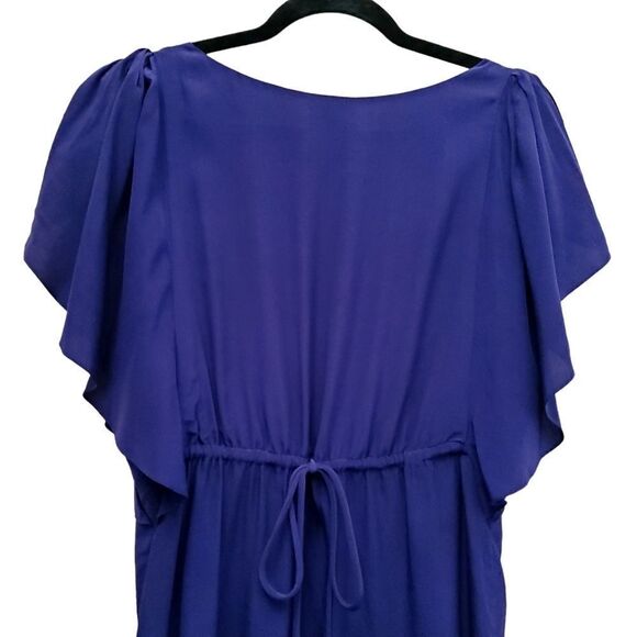 Anthropologie Yoana Baraschi Womens Embellished Silk Purple Dress Size 6 - Picture 7 of 10